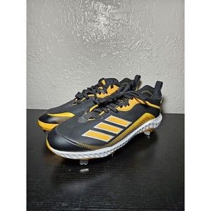 Adidas Icon 6 Bounce Men's Metal Baseball Cleats FV 9346 Yellow /Black Size 10